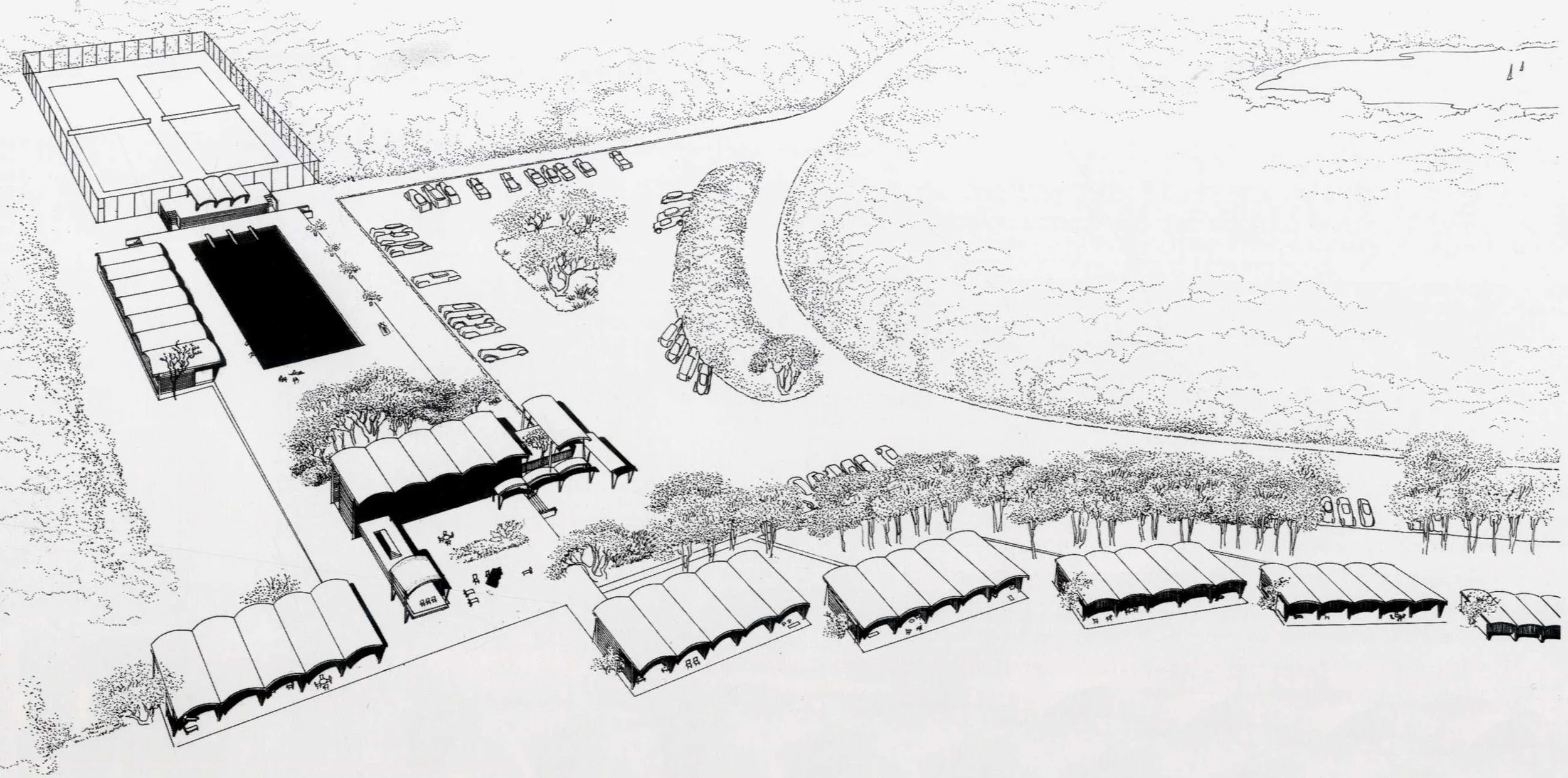 Rudolph’s first proposal for the project. Image: Paul Rudolph Heritage Foundation Archives