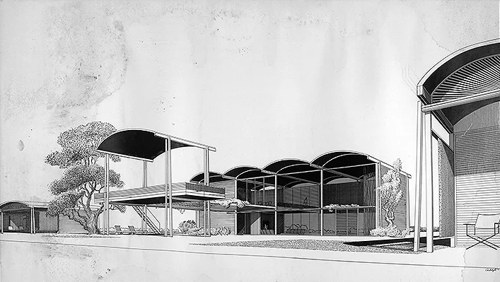Rudolph’s rendering of the final scheme. Image: Paul Rudolph Heritage Foundation Archives