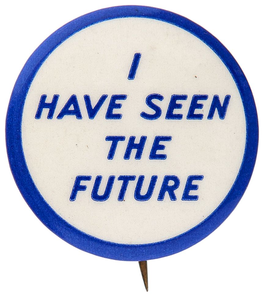 New York World’s Fair Button from the General Motors Futurama Exhibit. Image: www.tedhake.com
