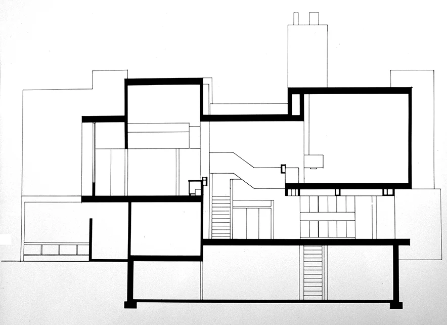 Section through the building. Image: Paul Rudolph Heritage Foundation Archives