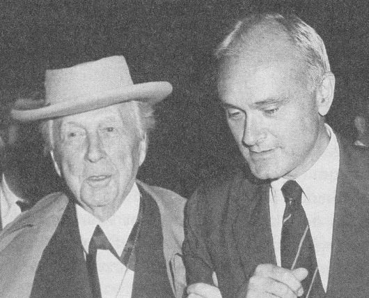 Frank Lloyd Wright (left) with Philip Johnson