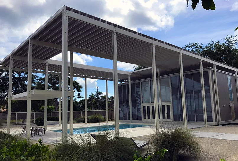 Paul Rudolph’s “Umbrella House” from 1953—as seen in 2018. Photo: Kelvin Dickinson, Paul Rudolph Heritage Foundation Archives