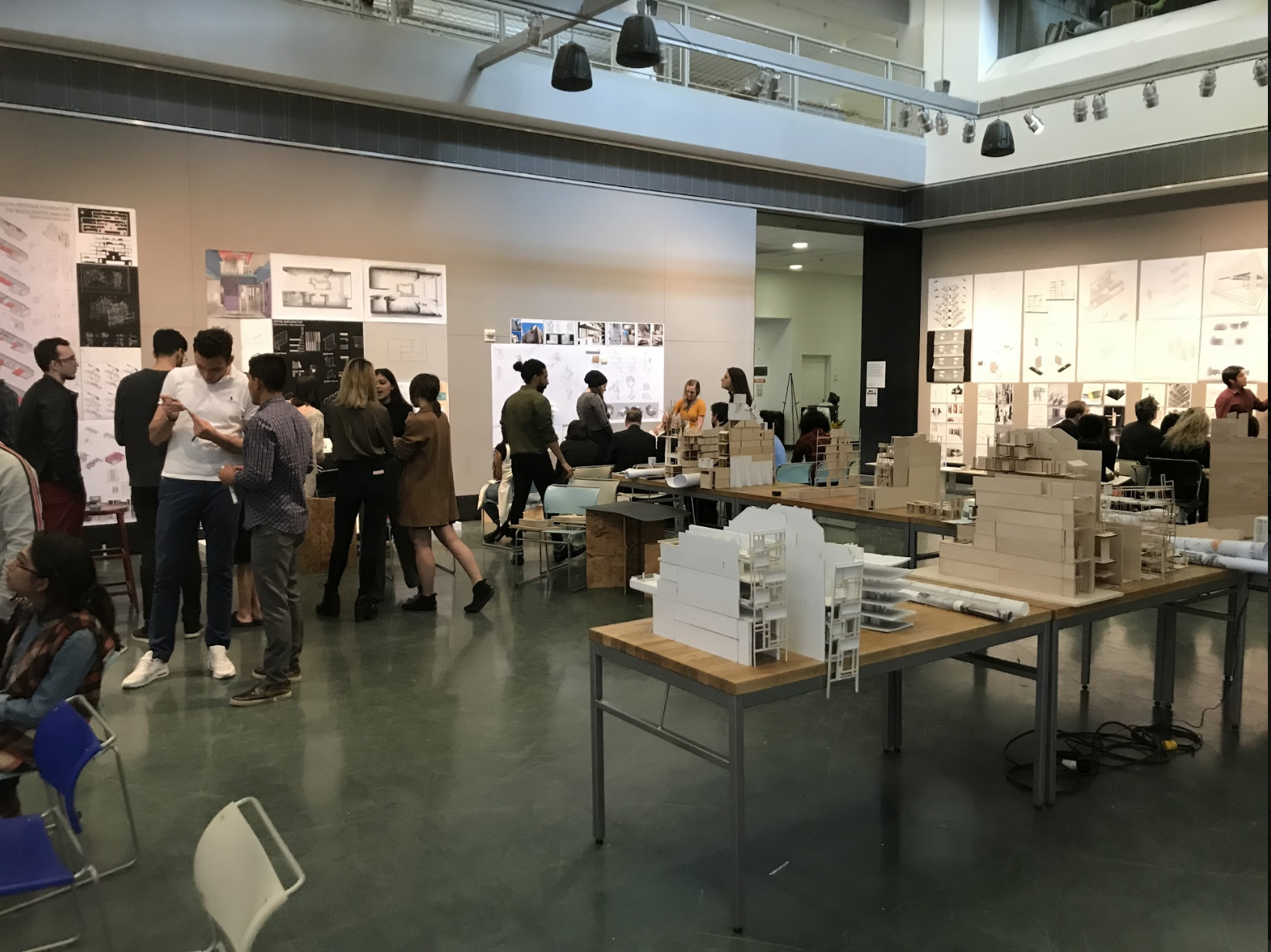 The final stages of getting the students’ work ready for the jury to see. Photo: Kelvin Dickinson for the Paul Rudolph Heritage Foundation