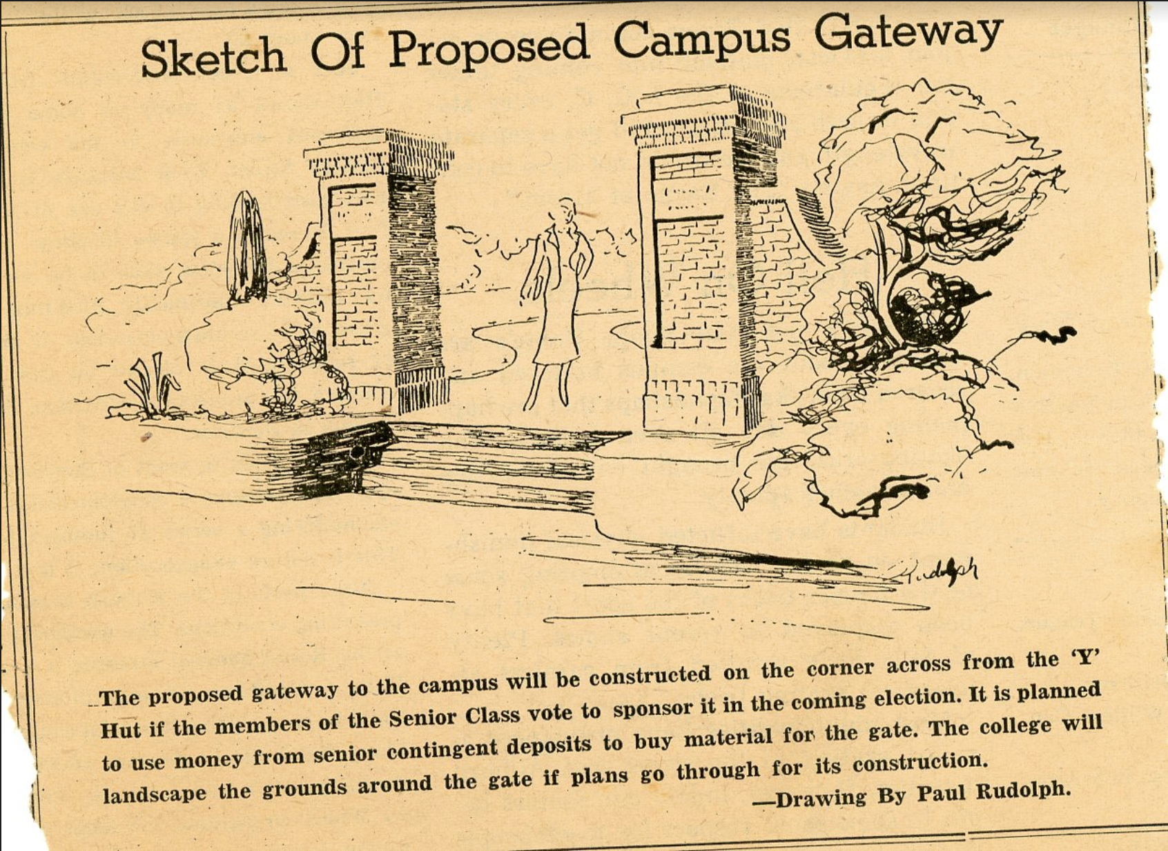 The rendering, tantalizingly, is signed by Rudolph—but is it his design?