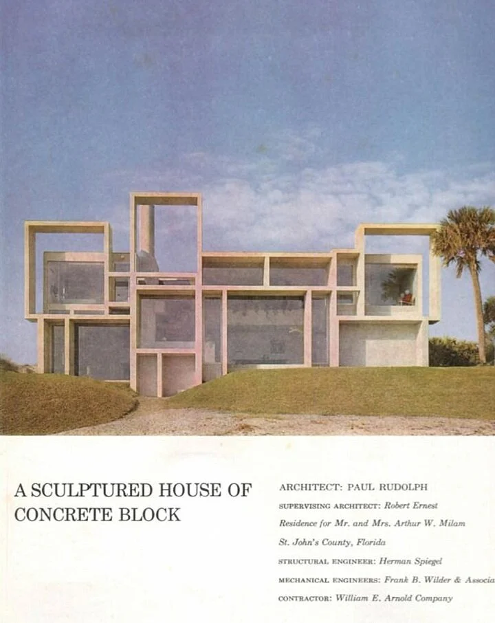 Architectural Record featured the house in it’s 1963 Record Houses issue. This is the opening page of the article about the house—and the layout featured a photo by Ezra Stoller. Image courtesy of: US Modernist Library of 20th century architectural journals.