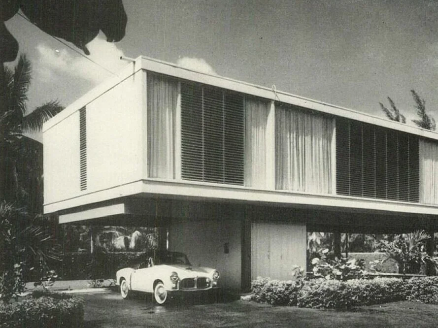 The     Biggs Residence    —a Rudolph design of 1955-1956, in Delray Beach, Florida—has just now been demolished. It is pictured here from the time it received a Merit Award in the 1959    Homes for Better Living Awards    sponsored by the AIA.