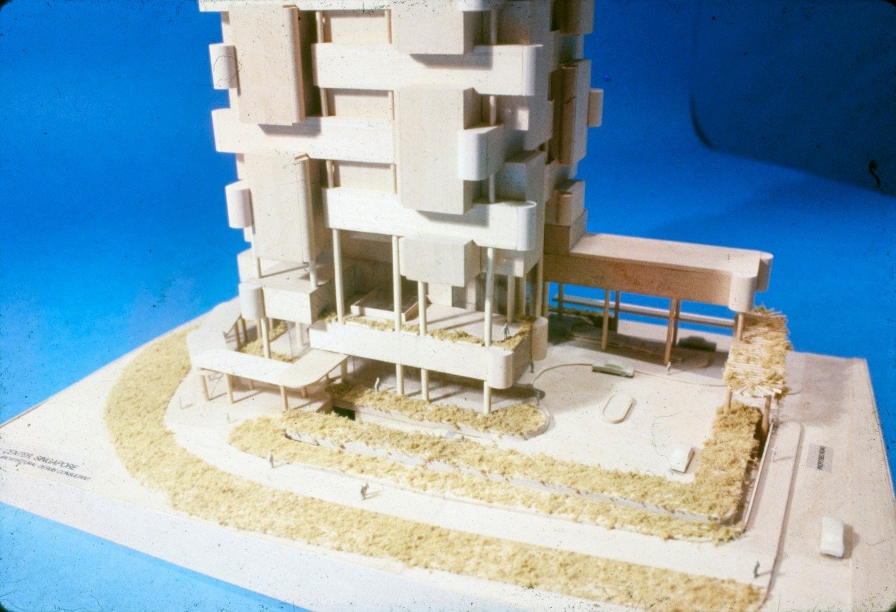The unbuilt Medical Arts Building in Singapore designed by Paul Rudolph in 1990. ⁣ The project was a design competition eventually won by Richard Meier.⁠
⁣⁣⁠
For more, follow PaulRudolphInst⁠ on Instagram, Facebook, Twitter and Threads or go to our w