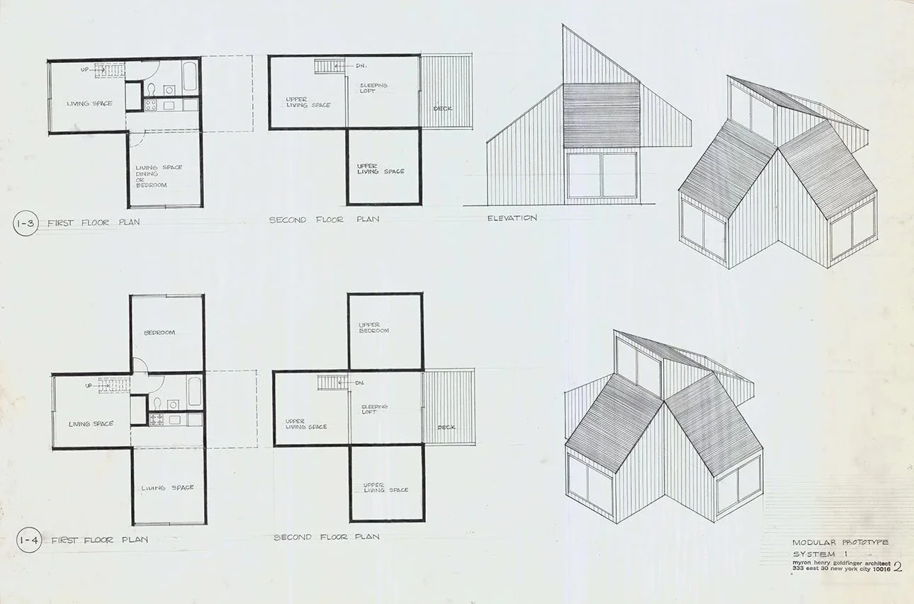 Modular Housing Prototype designs by Myron Goldfinger (1972).