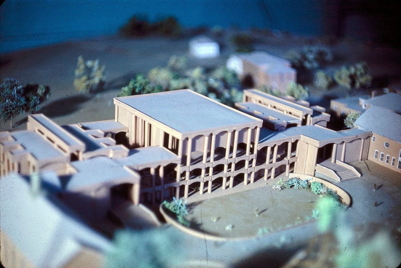 The Hotchkiss School project by Paul Rudolph in 1962 was for a private boarding school located in Lakeville, Connecticut. The original scope included a Master Plan, two dormitories, an auditorium building, and a classroom building. Ultimately, only a
