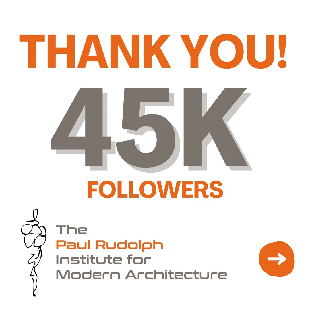 Something very important to us is sharing Paul Rudolph's, Myron Goldfinger's and Andrew Geller's work with as many people as possible.⁠
⁠
Your feedback and support is everything ... without the kind words from all of you it wouldn't be worth doing. ⁠