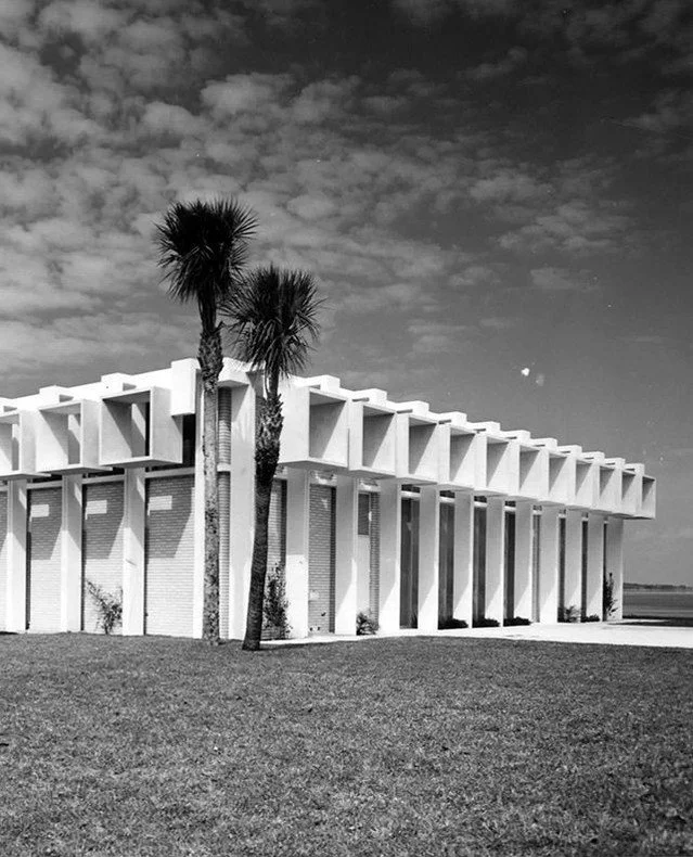 The Lake Region Yacht and Country Club in Winter Haven, Florida -  designed in 1960 by Paul Rudolph with Gene Leedy. The building is composed to two parallel two-story pavilions, each 128&rsquo;-0&rdquo; long by 21&rsquo;-0&rdquo; wide and 18&rsquo;-