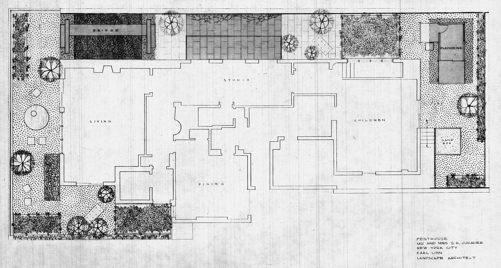 Currier Residence Garden, 1958
