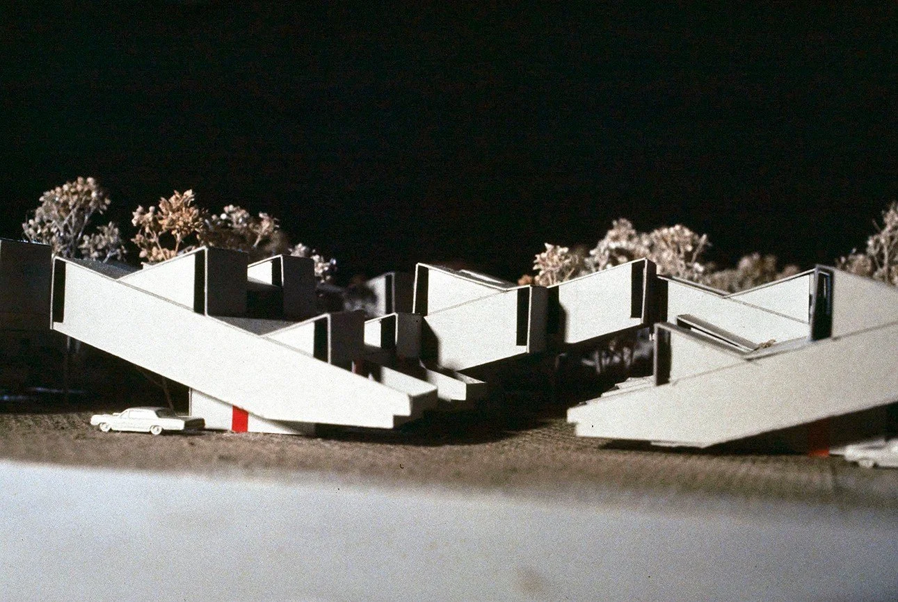The first scheme for the Shoreline Apartments in Buffalo, New York designed by Paul Rudolph in 1969. Known as the &lsquo;Buffalo Waterfront Complex&rsquo;, it is planned to be a multi-phased Urban Renewal project to revitalize Buffalo&rsquo;s waterfr