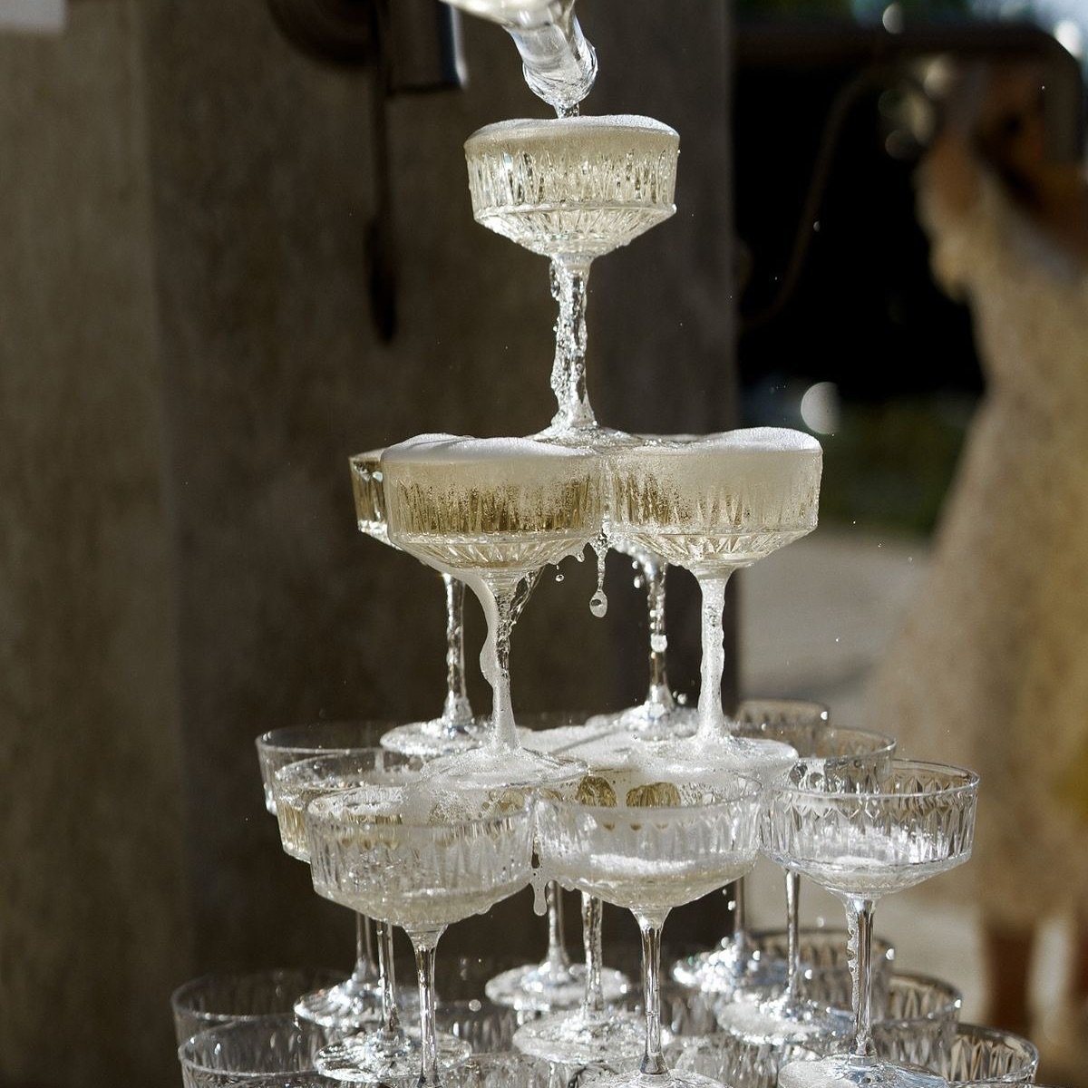 Every tower tells a story of celebration. Let yours be extraordinary with our luxury champagne towers. 🥂✨ 
&bull;
&bull;
&bull;
#ToastToElegance #NYCEvents #champagne #champagnetoast #thechampagnebabes #champagnetowers #champagnetowersnyc #champagne