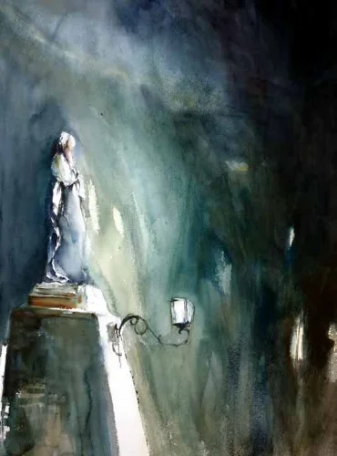 L-ahrax tal- Mellieha, watercolour painting