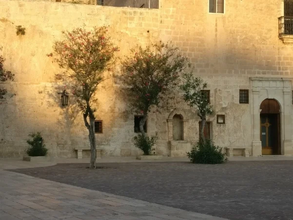 Mellieha Santwarju Blessed Virgin Courtyard Chapel  Maltese artist  Sarah Calleja Watercolour plein air