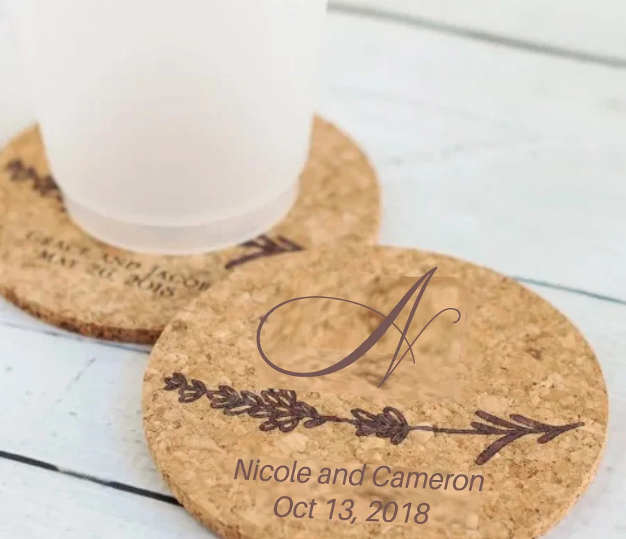 These party favors will be a perfect takeaway. I still kept it simple by only adding you names, the first initial of the last name Nickerson, and your wedding date. 