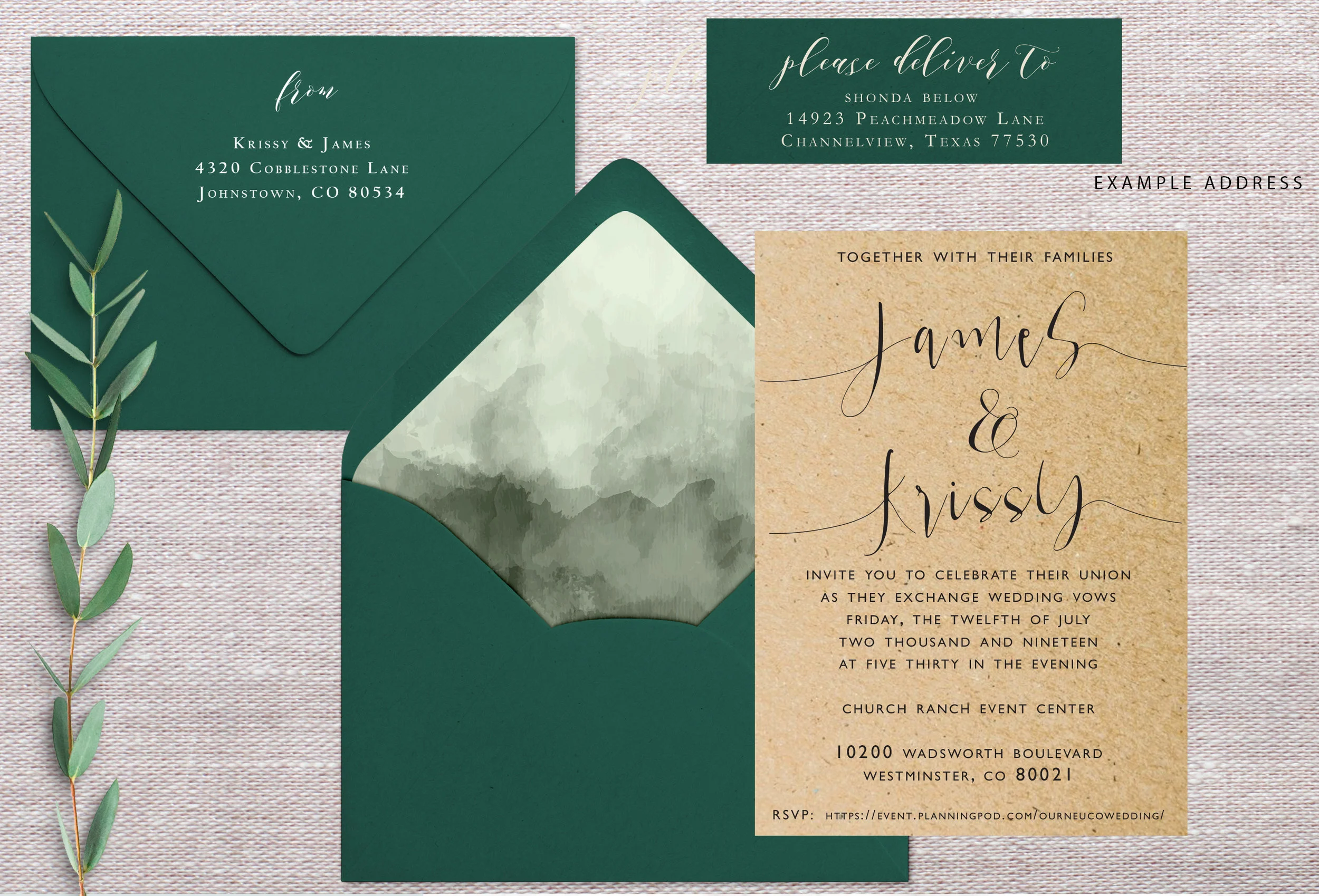Ordered On: 1/4/17 Envelope Colors: Forest Watercolor: Keep Same Additional items: N/A Quantity: 100 Notes: