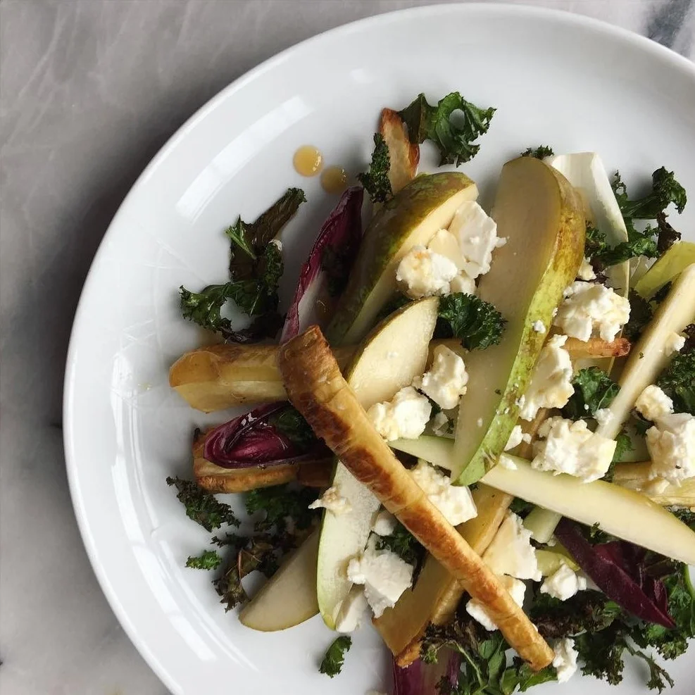Parsnip, Pear & Feta Salad