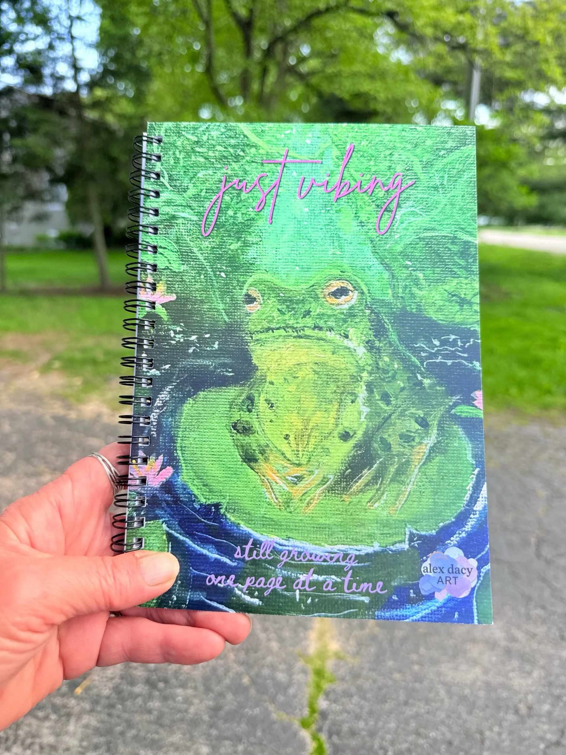 Just Vibing Frog Notebook | Soft Life Journal