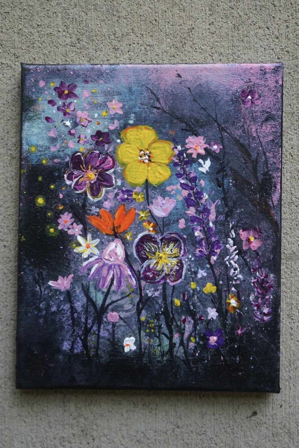 Midnight bloom - signature original painting