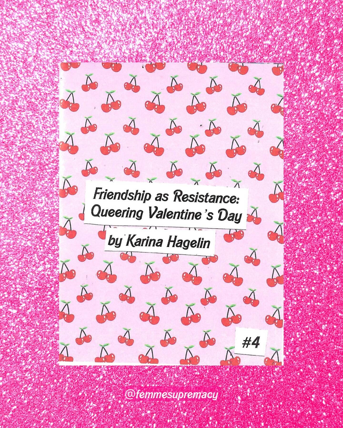 Happy Valentine&rsquo;s Day, bb 💘&nbsp;I want to share this zine I made on Queering Valentine&rsquo;s Day. This issue of Friendship as Resistance covers topics like platonic love, queer and trans friendships, mental health, surviving abuse and traum