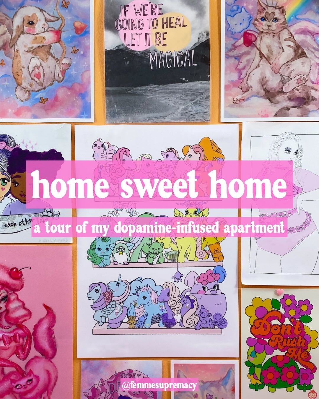 a few of my favorite things about my dopamine-infused home decor ✨🌈💕

🩷 adding a tiny dining room to my rainbow reading nook
🧡 incorporating my cats' needs into my decor; they live here too, after all! this seems so obvious to me but apparently i