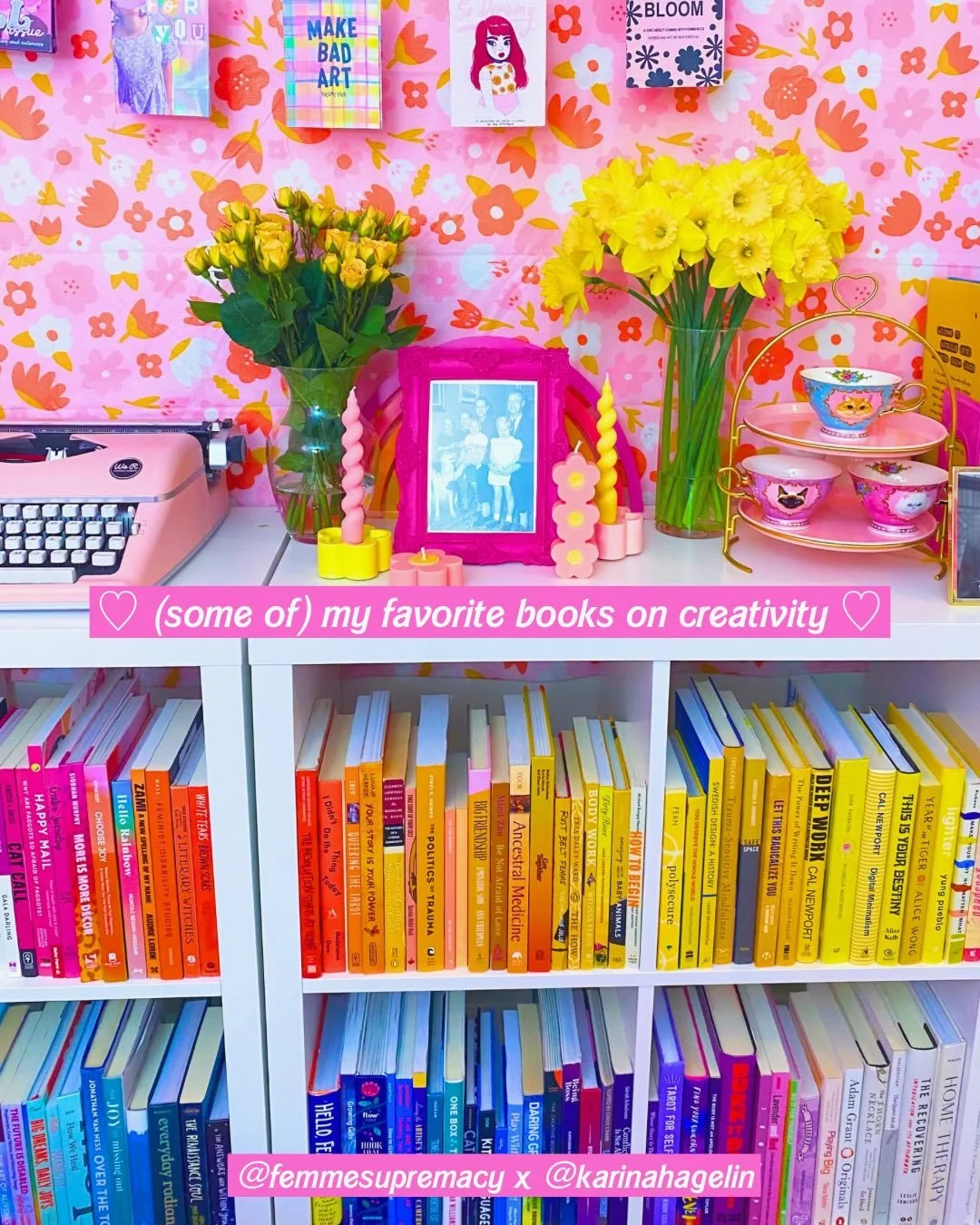 as an avid nonfiction reader &amp; librarian with ✨stellar✨ taste, i'm my fiction reading friends go-to for nonfiction book recs 📚 here are (some of) my favorite books on CREATIVITY, LIVING A CREATIVE LIFE, &amp; MAKING THINGS🌈 every book on this l