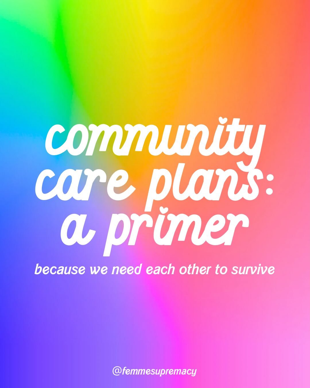 community care plans: let&rsquo;s talk about them 💕 

community care takes many forms &amp; community care plans are one of many tools to practice it ✨ a community plan is an organized strategic plan for a person&rsquo;s community to collectively ca