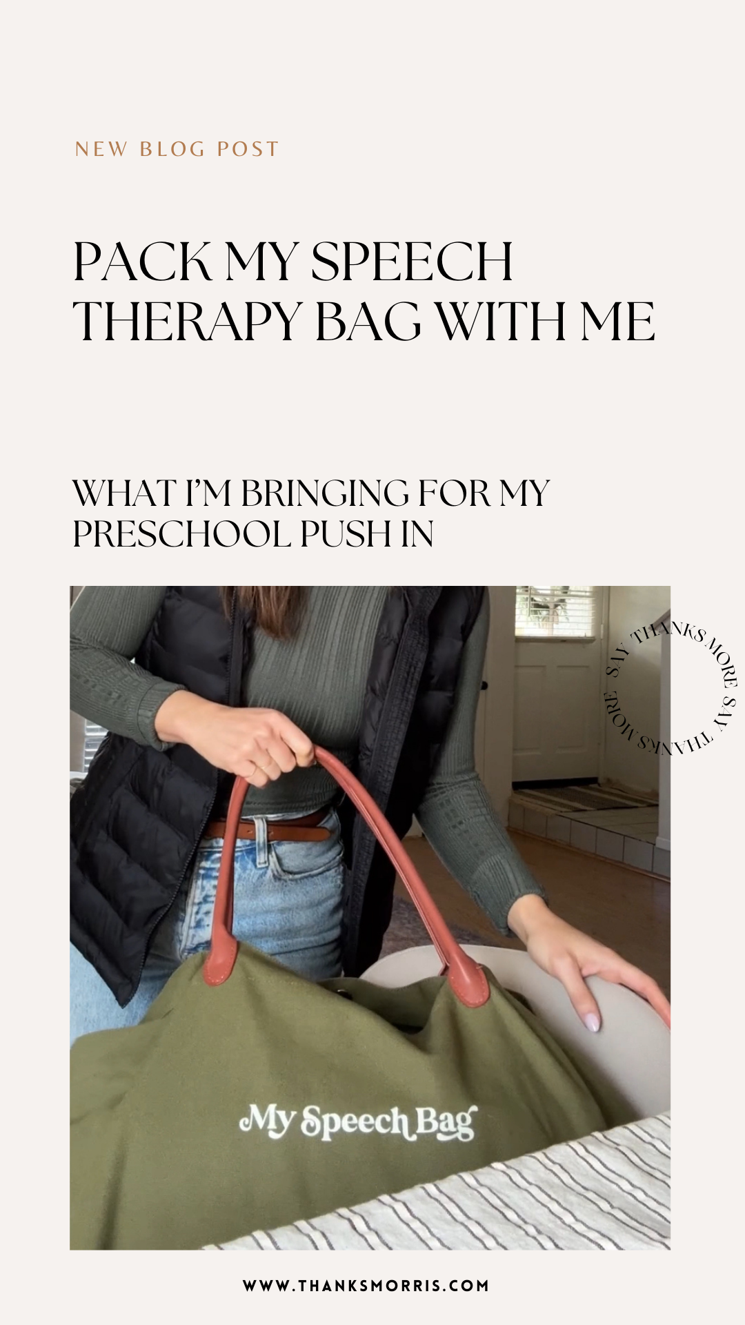 What I’m Packing in my Speech Bag