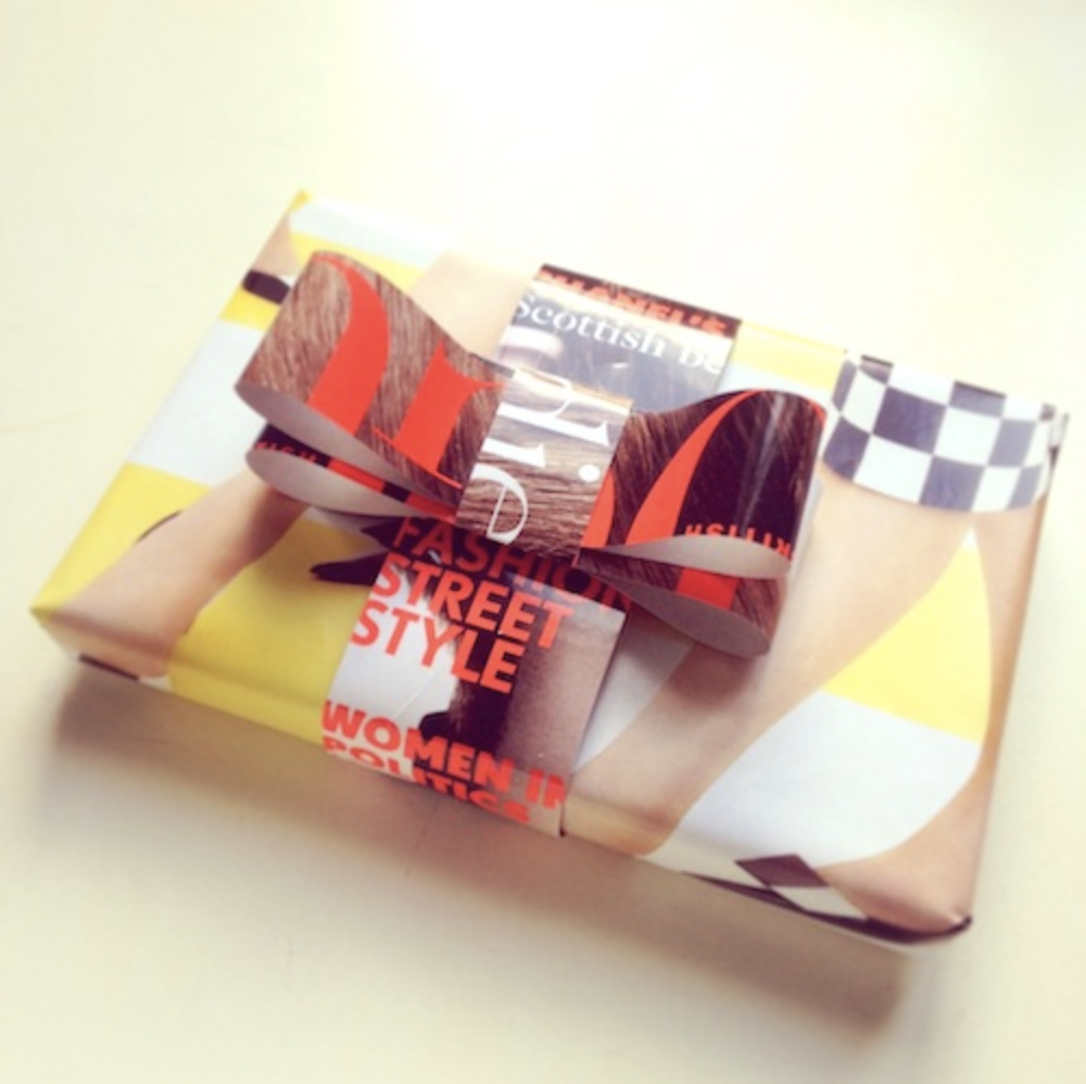 DIY Magazine Wrapping Paper