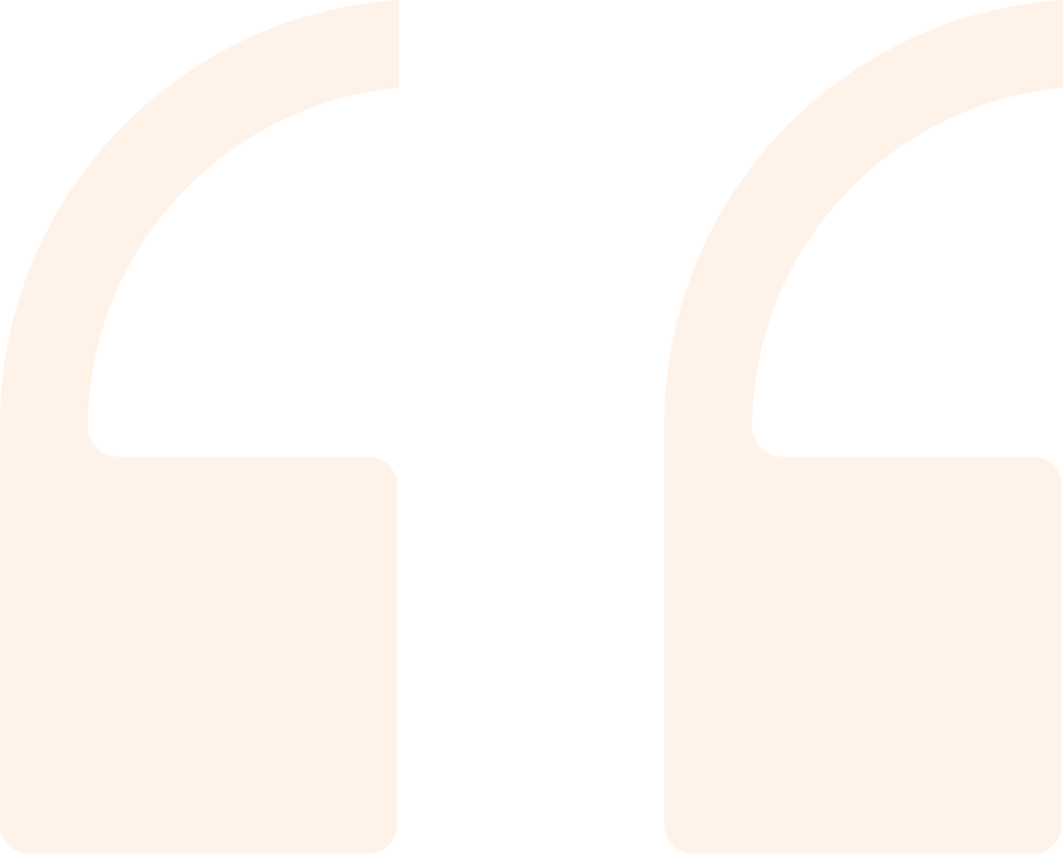 Two beige quotation marks