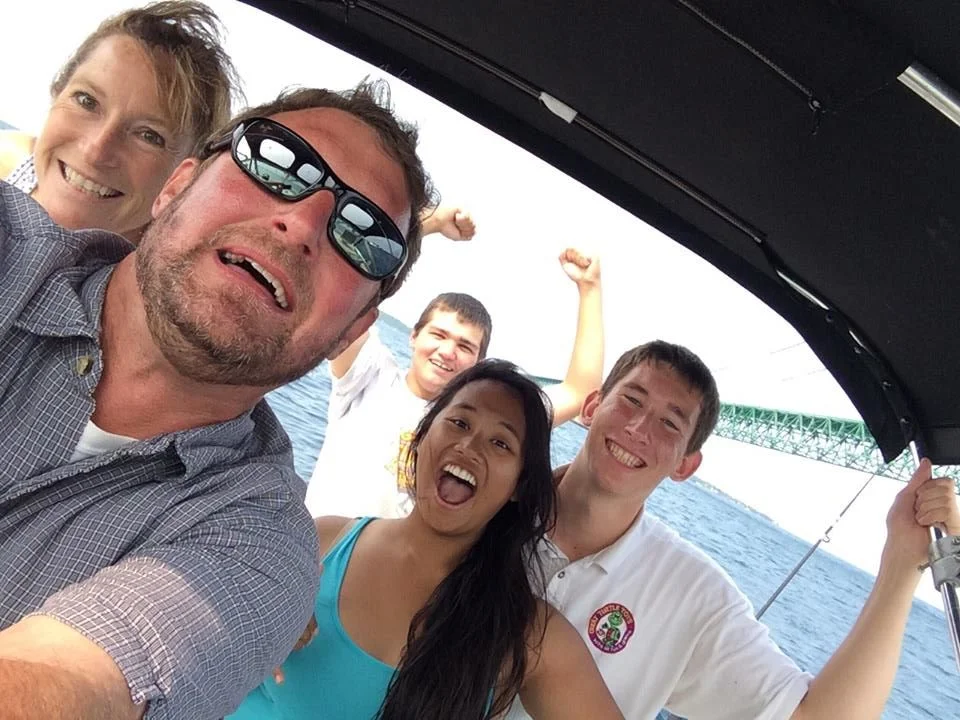 COME PLAY WITH US! THE GREAT TURTLE TOYS TEAM ENJOYS A SUNNY DAY ON THE WATER.