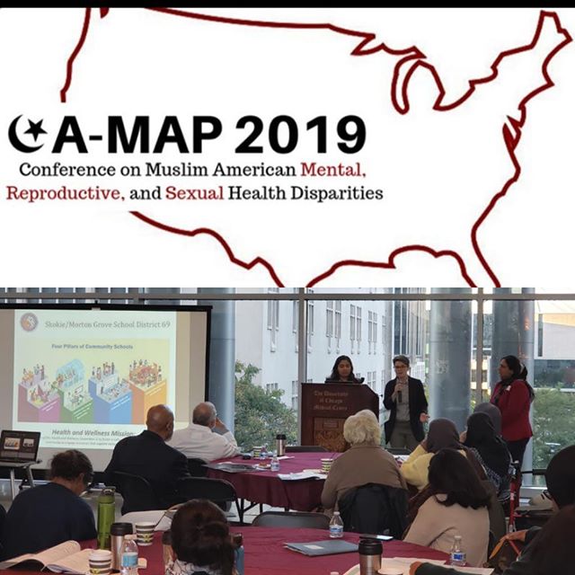 Congratulations to SAHELI team members Fatima, Sarah and Subia for presenting at the University of Chicago's Advancing Muslim American Health Priorities Conference! The team presented on our successful collaboration with School District 69, engaging 