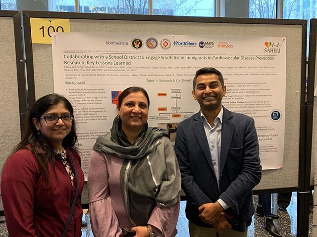 On Monday, SAHELI team members Hema, Subia, Waqas, &amp; Zohrab, had the opportunity to present our work at Northwestern University's annual IPHAM Population Health Forum! #IPHAM #southasianhealth #sahelistudy #publichealth