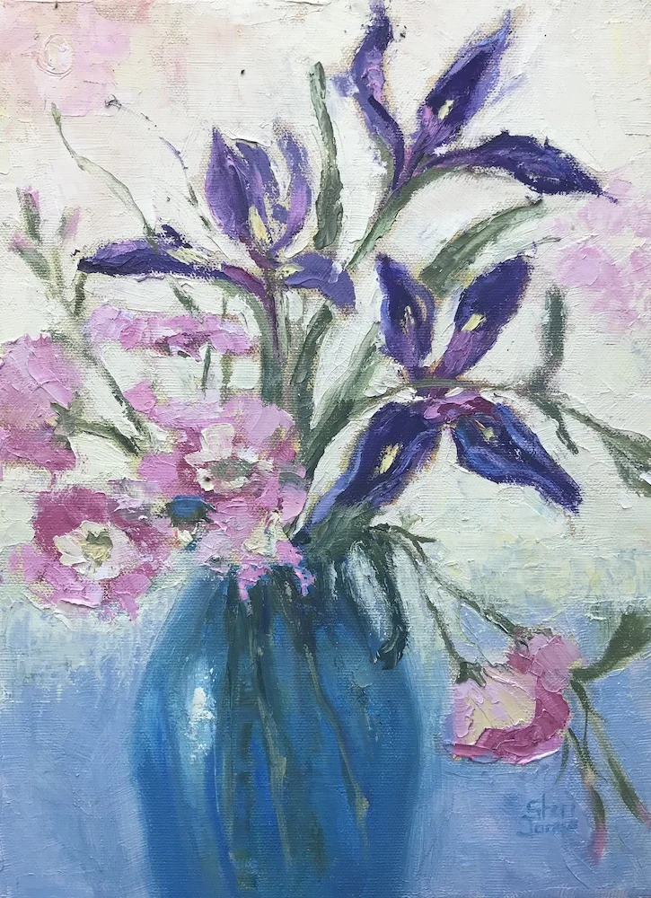 Spring Garden blooms 12x9 oil Sheri Jones.jpg