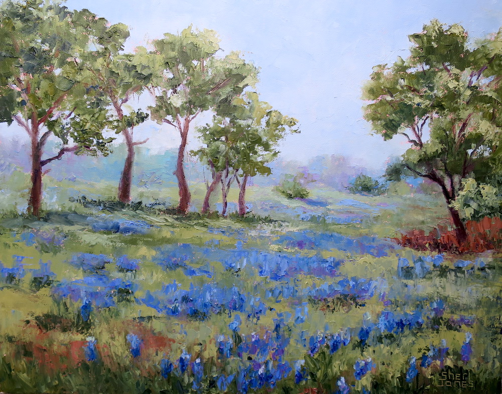 Misty Morning Blue Bonnets 16x20 Sheri Jones.jpg