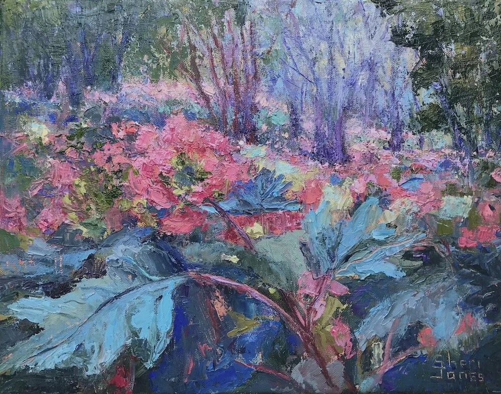 Red Hydrangeas in Bloom