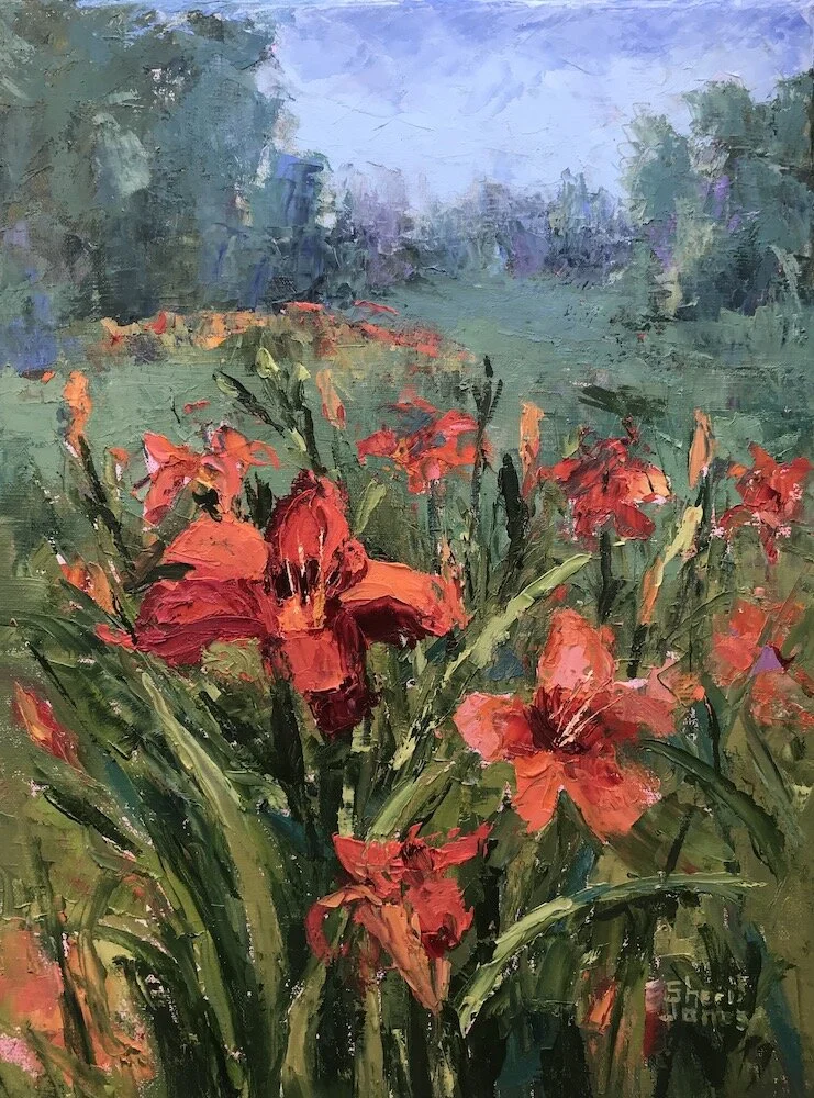 Lost in Lillies 14x11 oil on linen Sheri Jones.jpeg