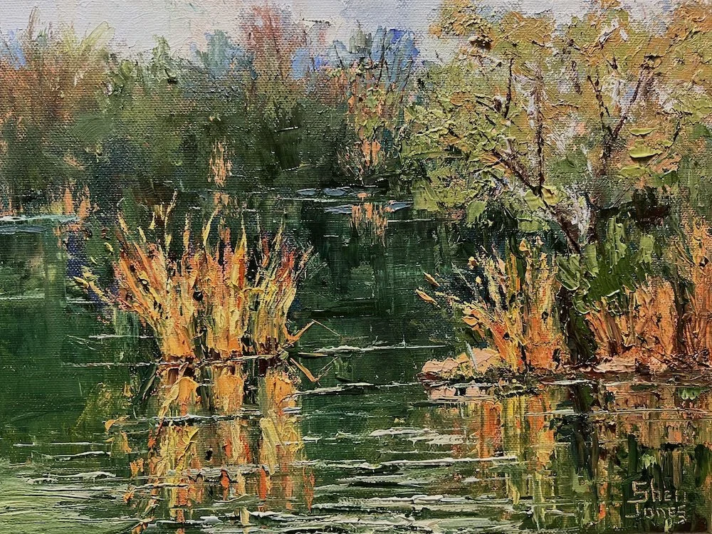 Grassy Reflections 9x12 oil on canvasSheri Jones.jpeg