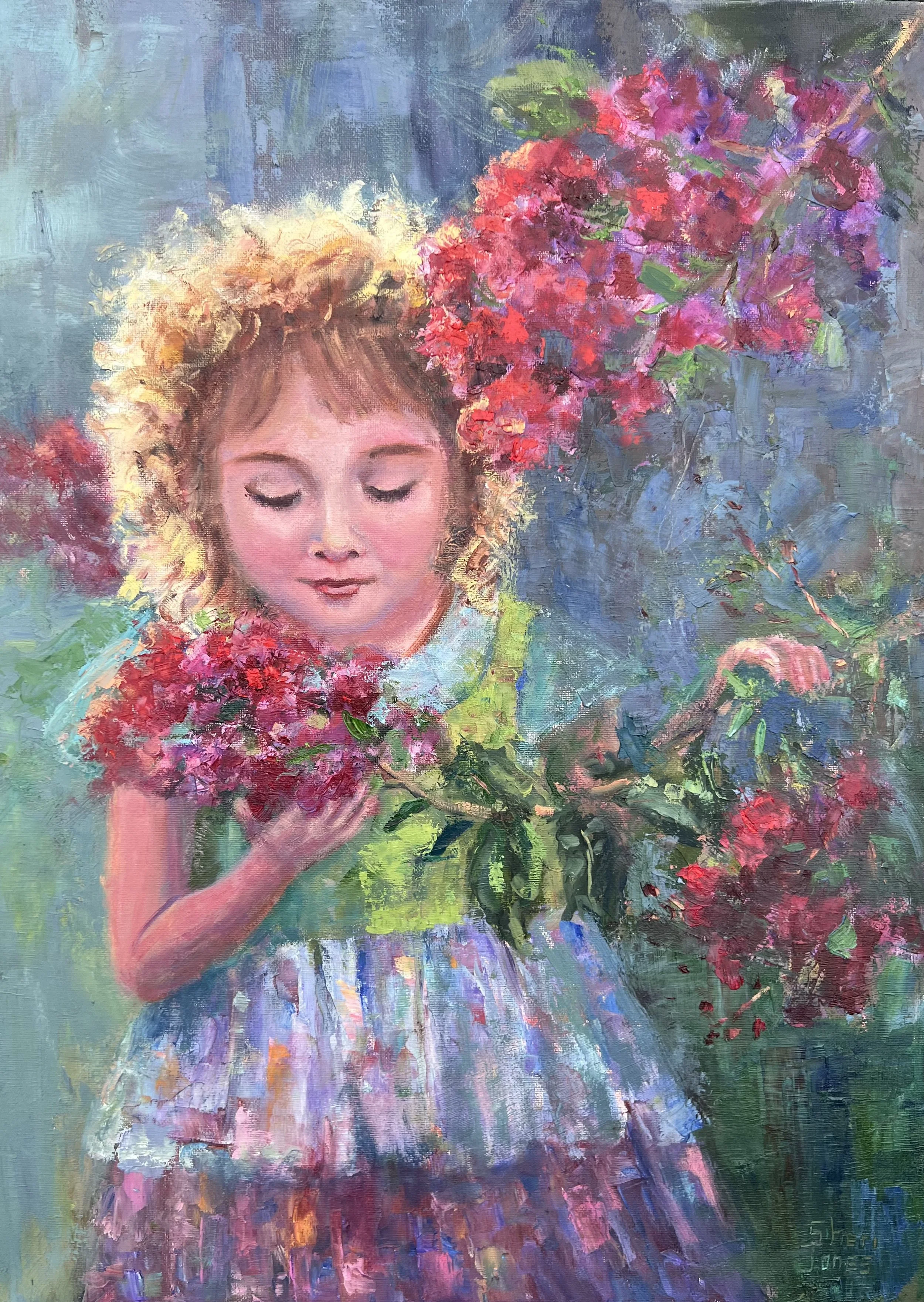 Meranda Among the Crape Myrtle