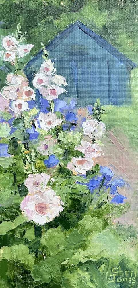 Sally's Hollyhocks