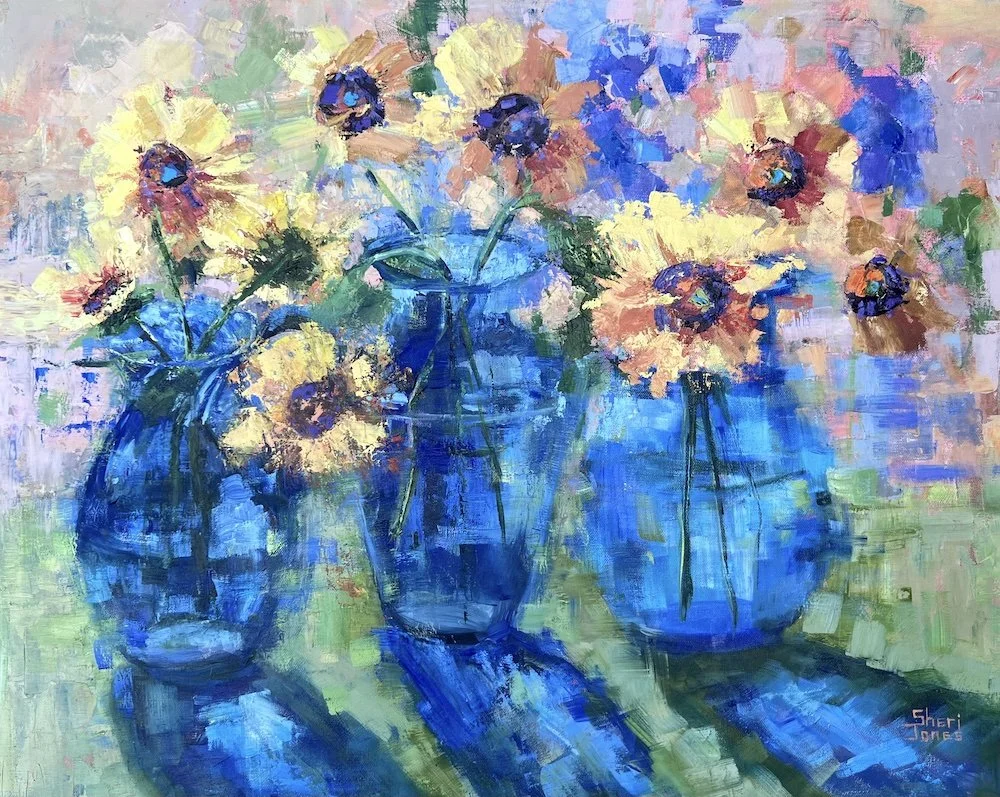 Pixel Pitchers 24x30 Oil on gallery wrapped canvas Sheri Jones.jpeg