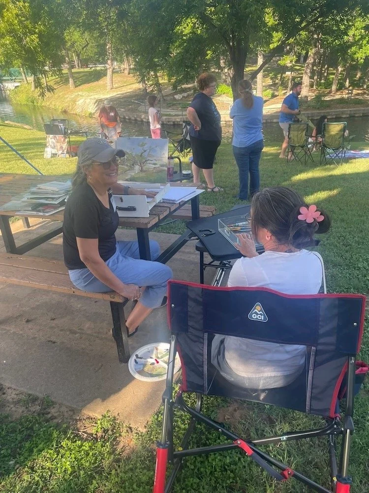 Teri at art in the park.JPG