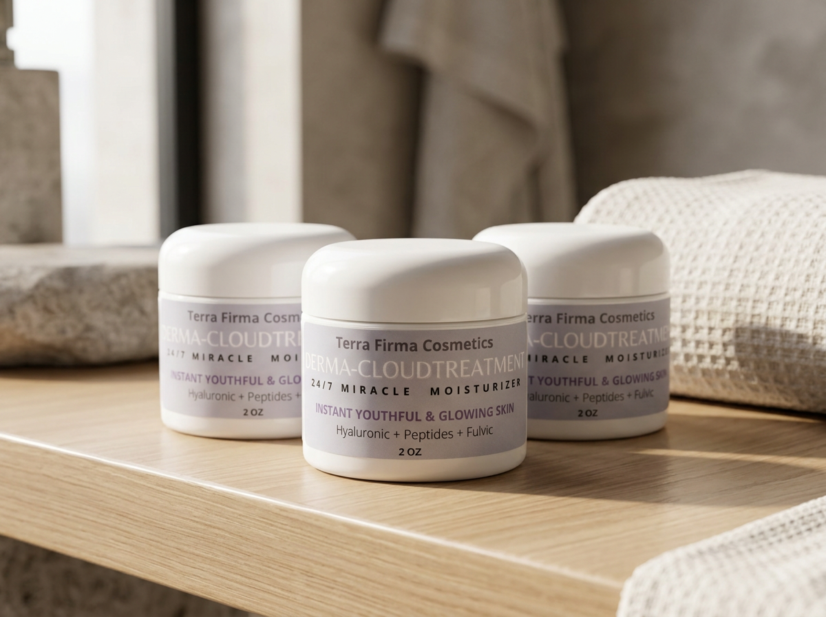 DERMACLOUD TREATMENT 24/7 MOISTURIZER concentrated with high levels of skin actives like Hyaluronic Acid and Peptides.