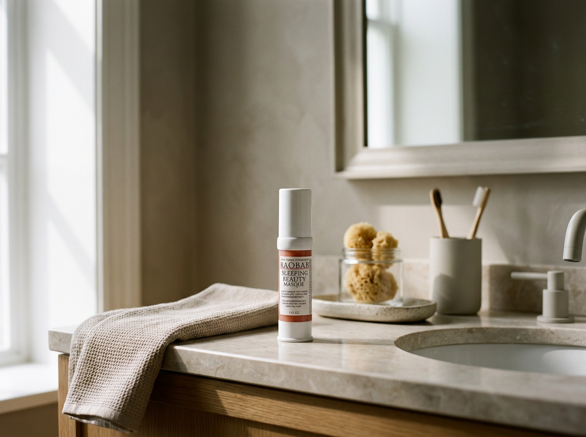 Baobab Sleeping Beauty Masque, a jelly masque that makes your skin look soft, supple and lifted while wearing it!
