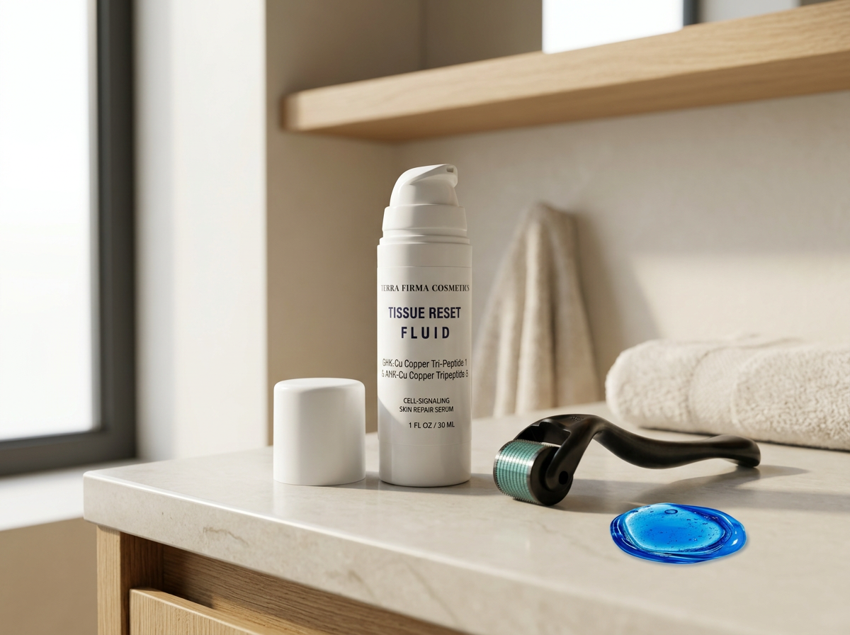 Copper Tri-Peptide Tissue Reset Fluid with Derma Roller