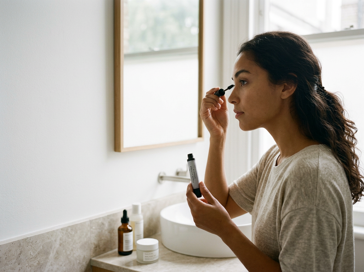 Argan Infused Mascara fortifies lashes with all natural ingredients