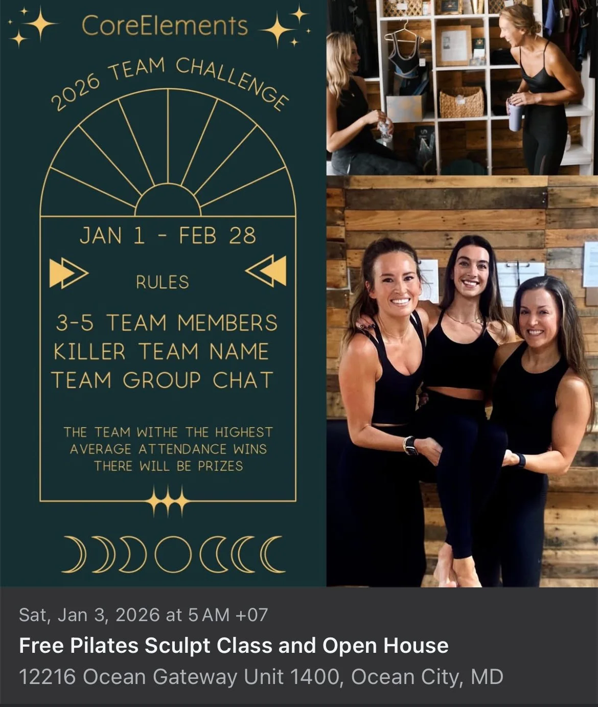 Free Pilates Sculpt and Open House