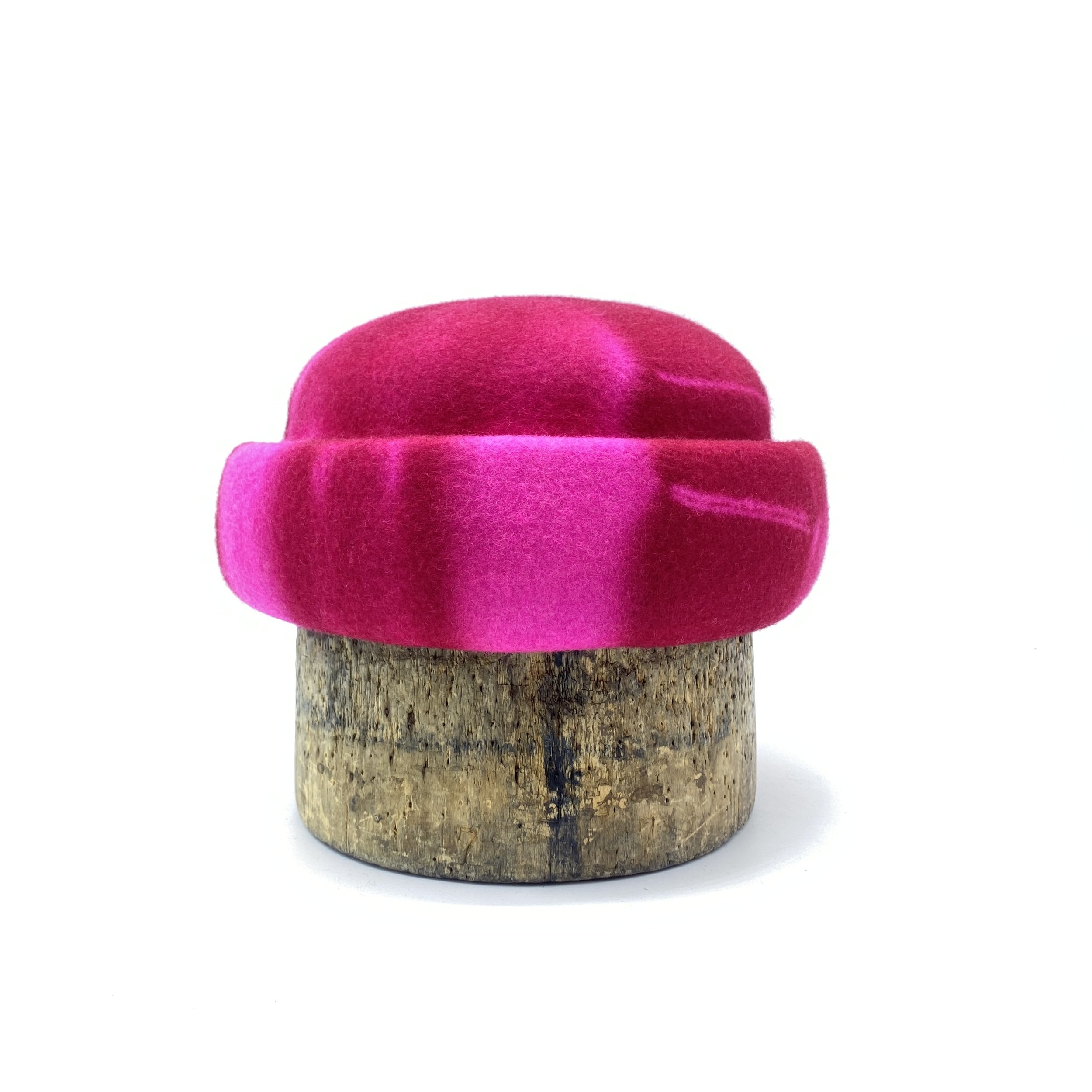 Chapeau sans bord Pillbox｜Fatma en tie-dye rose